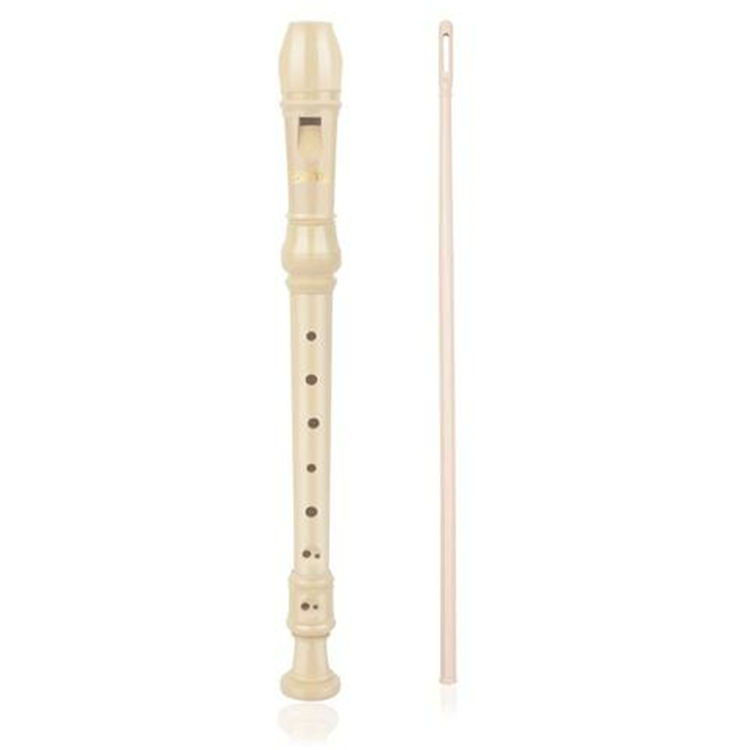 Soprano Descant Recorder 8 Hole With Cleaning Rod Case Instruction